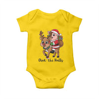 Oink The Halls Baby Onesie Pig Christmas Farm Life Gift - Wonder Print Shop
