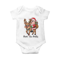 Oink The Halls Baby Onesie Pig Christmas Farm Life Gift - Wonder Print Shop