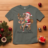 Oink The Halls T Shirt Pig Christmas Farm Life Gift - Wonder Print Shop