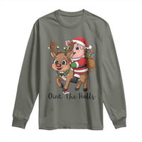 Oink The Halls Long Sleeve Shirt Pig Christmas Farm Life Gift - Wonder Print Shop