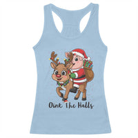 Oink The Halls Racerback Tank Top Pig Christmas Farm Life Gift - Wonder Print Shop