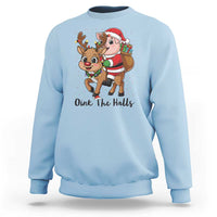 Oink The Halls Sweatshirt Pig Christmas Farm Life Gift - Wonder Print Shop