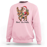 Oink The Halls Sweatshirt Pig Christmas Farm Life Gift - Wonder Print Shop