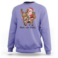 Oink The Halls Sweatshirt Pig Christmas Farm Life Gift - Wonder Print Shop