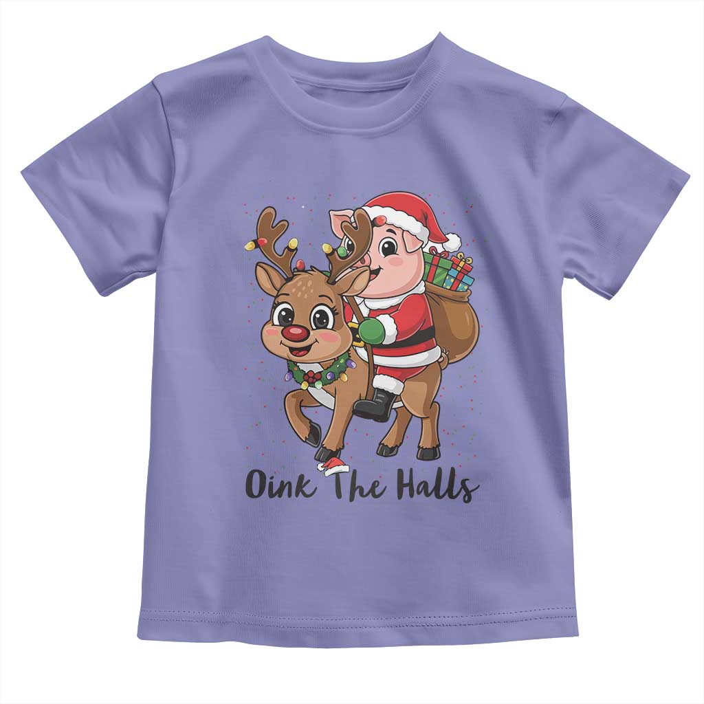 Oink The Halls Toddler T Shirt Pig Christmas Farm Life Gift - Wonder Print Shop