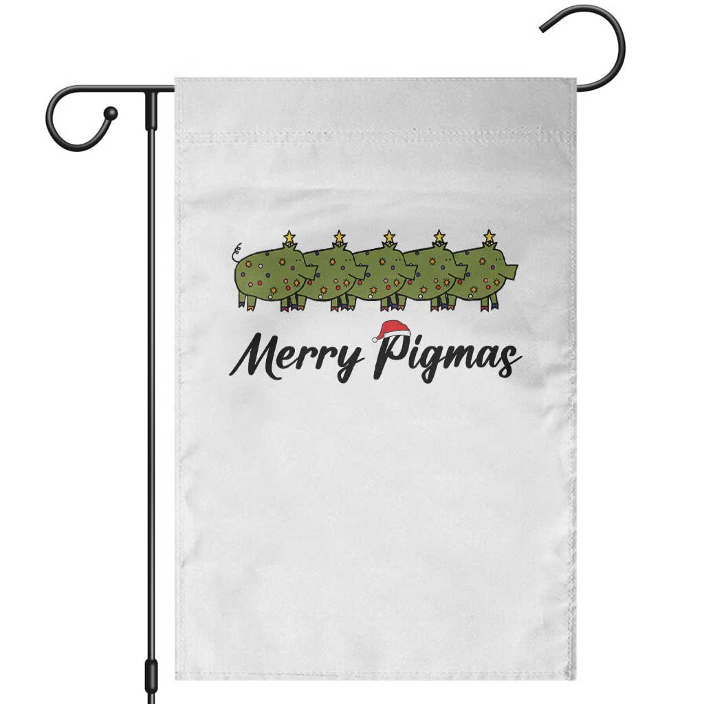 Merry Pigmas Garden Flag Holiday Gift For Pig Lovers - Wonder Print Shop