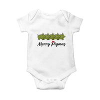 Merry Pigmas Baby Onesie Holiday Gift For Pig Lovers - Wonder Print Shop