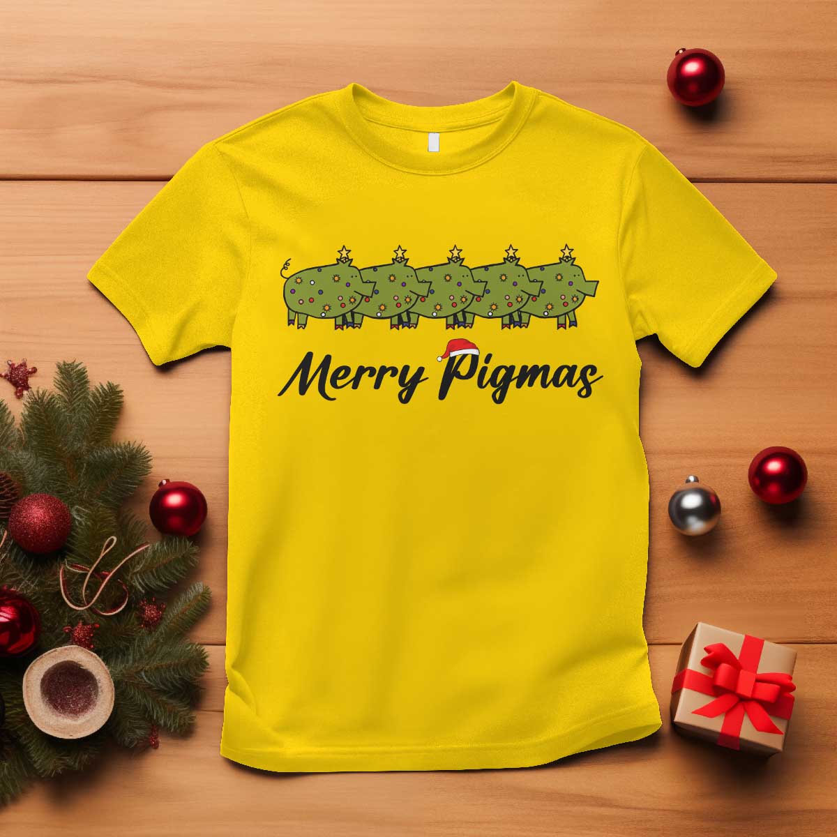 Merry Pigmas T Shirt Holiday Gift For Pig Lovers - Wonder Print Shop