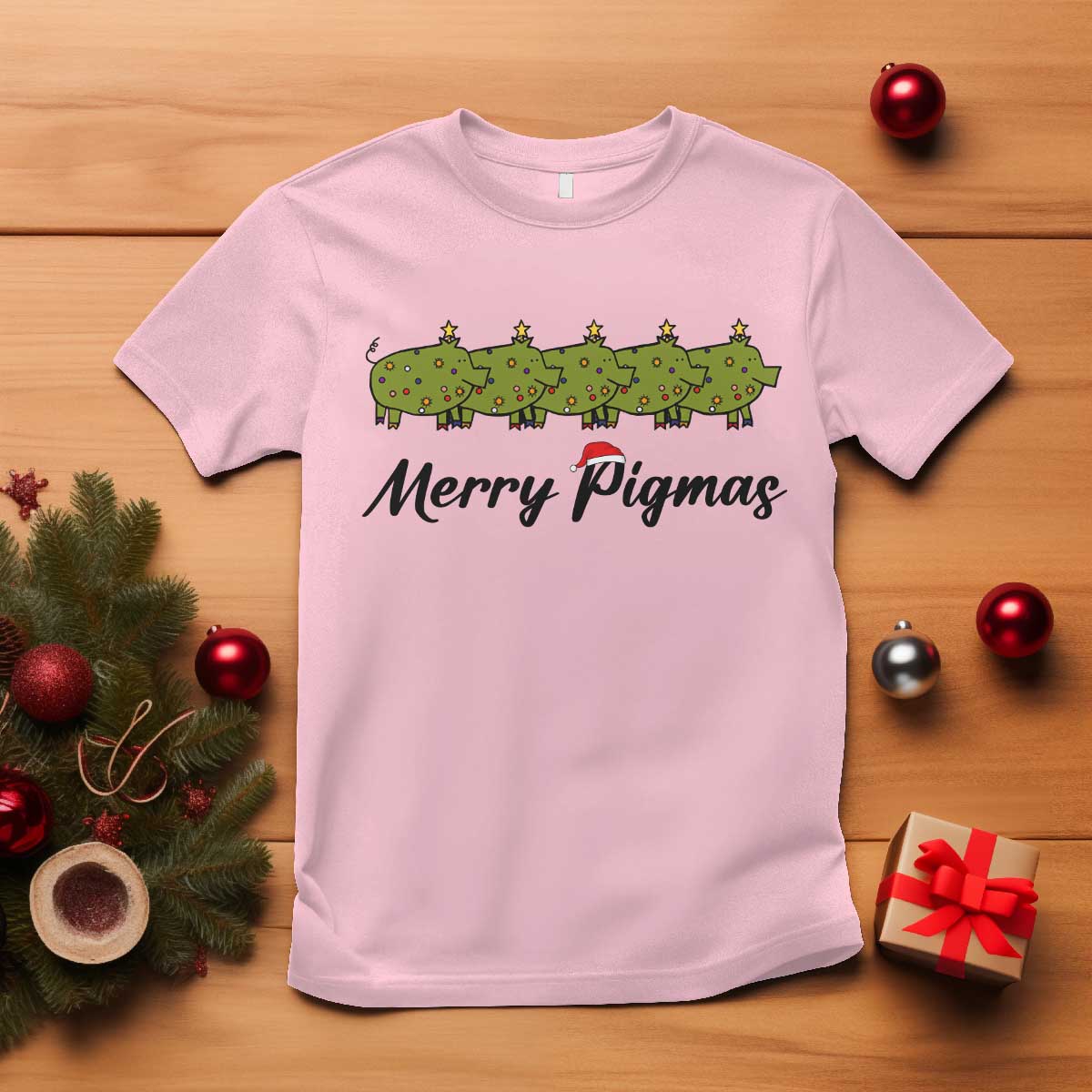 Merry Pigmas T Shirt Holiday Gift For Pig Lovers - Wonder Print Shop
