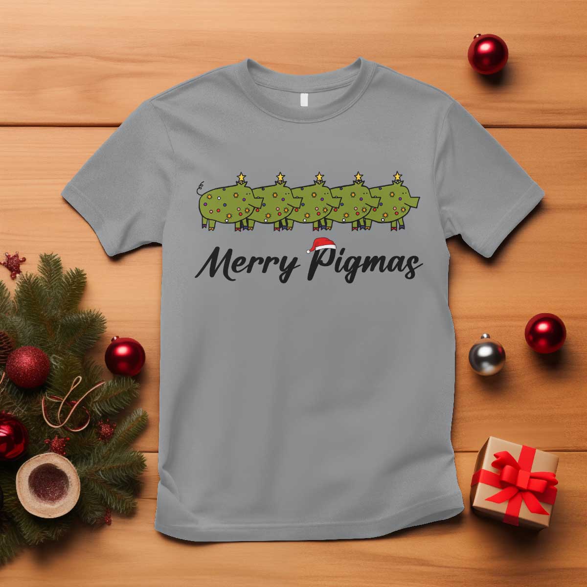 Merry Pigmas T Shirt Holiday Gift For Pig Lovers - Wonder Print Shop