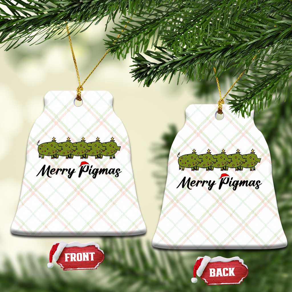 Merry Pigmas Ceramic Ornament Holiday Gift For Pig Lovers - Wonder Print Shop