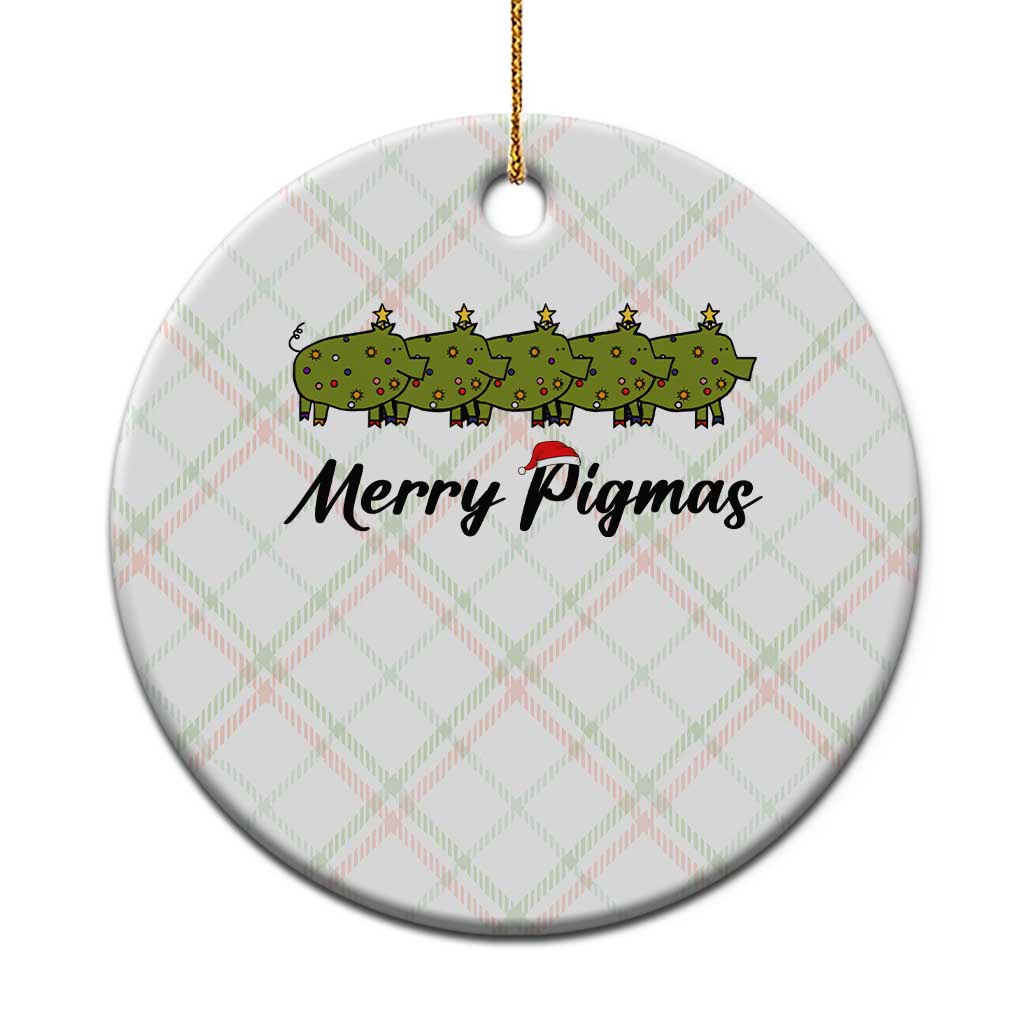 Merry Pigmas Ceramic Ornament Holiday Gift For Pig Lovers - Wonder Print Shop