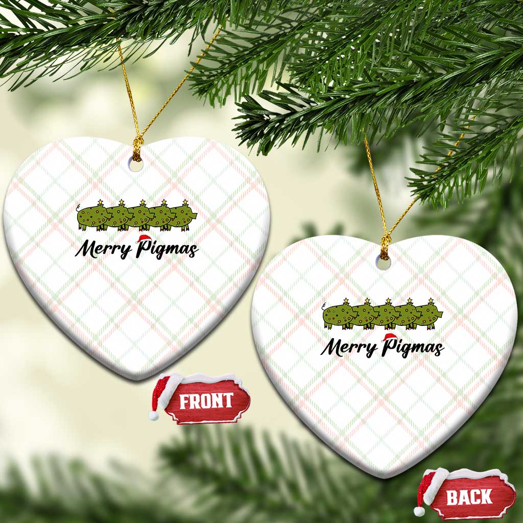 Merry Pigmas Ceramic Ornament Holiday Gift For Pig Lovers - Wonder Print Shop
