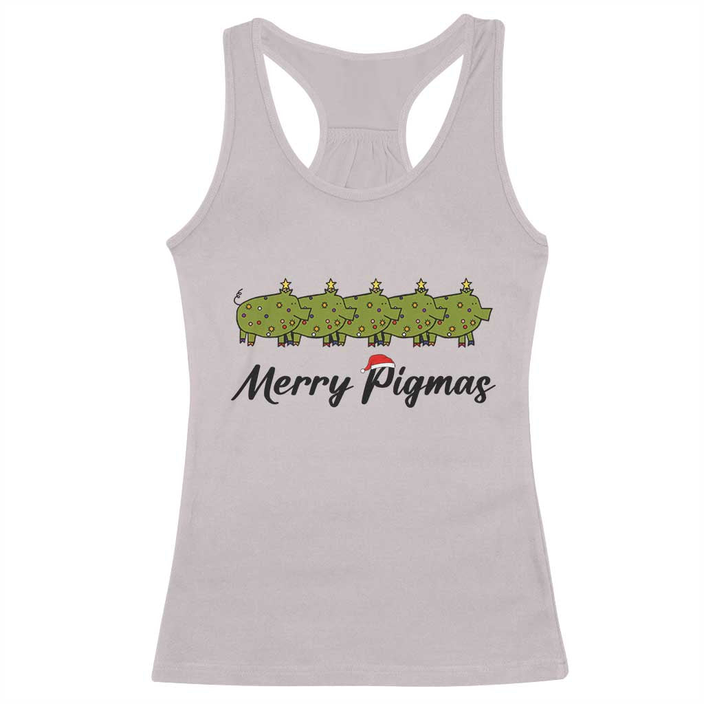Merry Pigmas Racerback Tank Top Holiday Gift For Pig Lovers - Wonder Print Shop