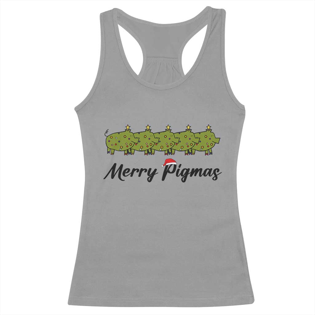 Merry Pigmas Racerback Tank Top Holiday Gift For Pig Lovers - Wonder Print Shop