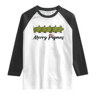 Merry Pigmas Raglan Shirt Holiday Gift For Pig Lovers - Wonder Print Shop