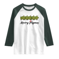 Merry Pigmas Raglan Shirt Holiday Gift For Pig Lovers - Wonder Print Shop