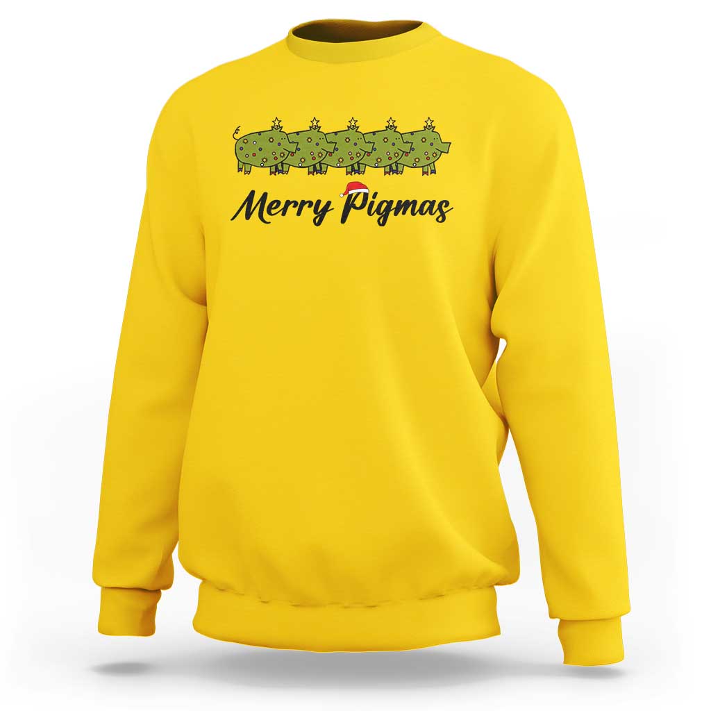 Merry Pigmas Sweatshirt Holiday Gift For Pig Lovers - Wonder Print Shop