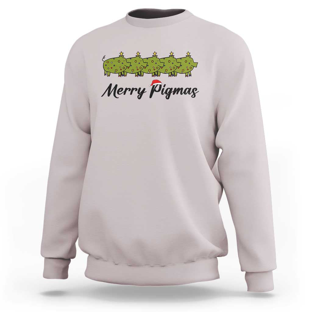 Merry Pigmas Sweatshirt Holiday Gift For Pig Lovers - Wonder Print Shop