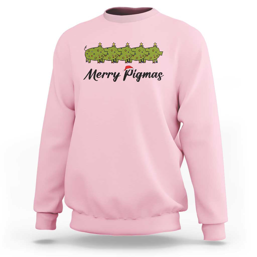 Merry Pigmas Sweatshirt Holiday Gift For Pig Lovers - Wonder Print Shop
