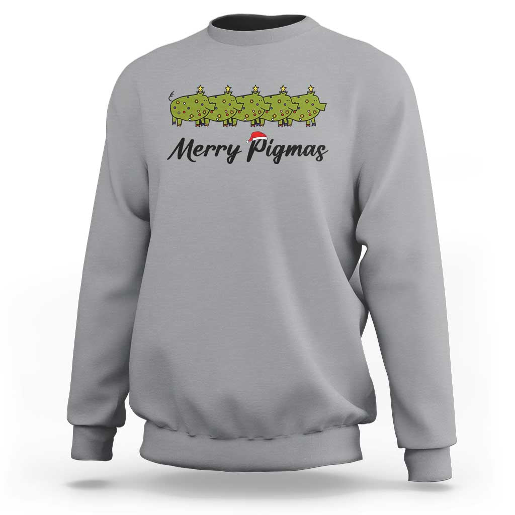 Merry Pigmas Sweatshirt Holiday Gift For Pig Lovers - Wonder Print Shop