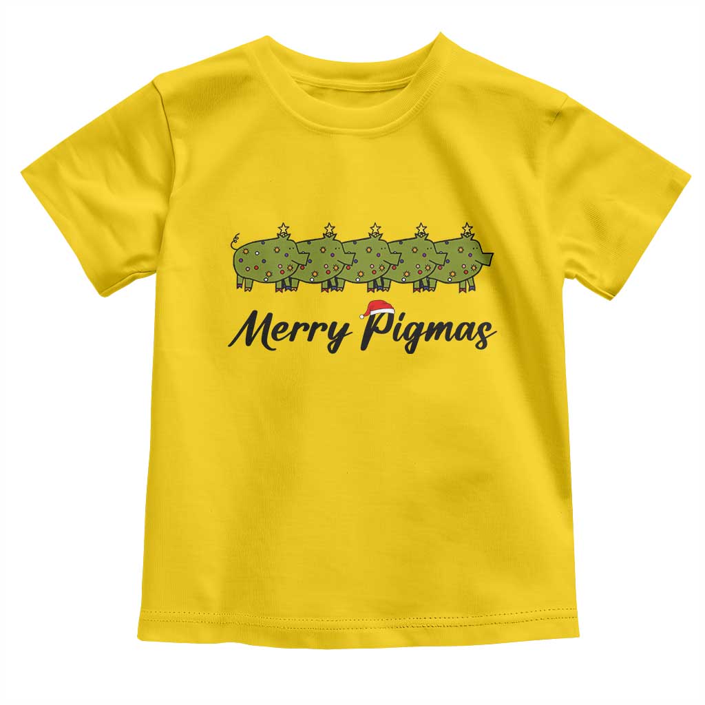 Merry Pigmas Toddler T Shirt Holiday Gift For Pig Lovers - Wonder Print Shop