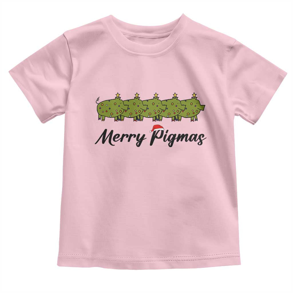 Merry Pigmas Toddler T Shirt Holiday Gift For Pig Lovers - Wonder Print Shop