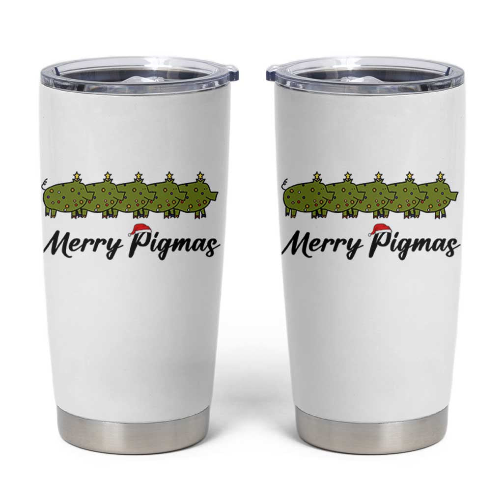 Merry Pigmas Tumbler Cup Holiday Gift For Pig Lovers - Wonder Print Shop