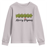 Merry Pigmas Youth Sweatshirt Holiday Gift For Pig Lovers - Wonder Print Shop