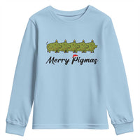 Merry Pigmas Youth Sweatshirt Holiday Gift For Pig Lovers - Wonder Print Shop