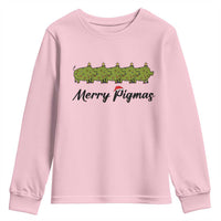 Merry Pigmas Youth Sweatshirt Holiday Gift For Pig Lovers - Wonder Print Shop