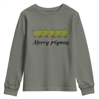 Merry Pigmas Youth Sweatshirt Holiday Gift For Pig Lovers - Wonder Print Shop