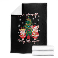 Have Yourself A Merry Little Pigmas Throw Blanket Christmas Pig Lover Farm Life - Wonder Print Shop