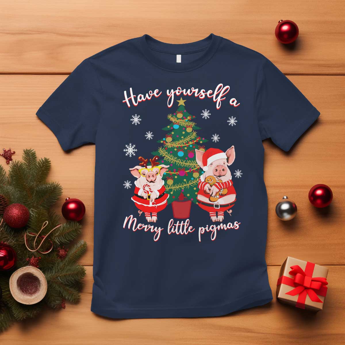 Have Yourself A Merry Little Pigmas T Shirt Christmas Pig Lover Farm Life - Wonder Print Shop