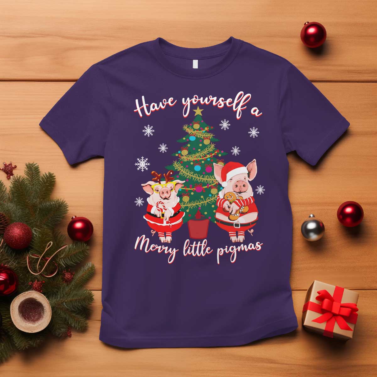 Have Yourself A Merry Little Pigmas T Shirt Christmas Pig Lover Farm Life - Wonder Print Shop