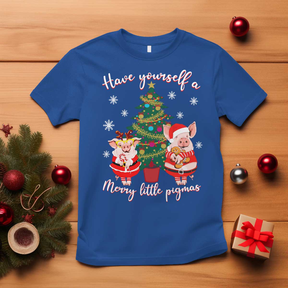 Have Yourself A Merry Little Pigmas T Shirt Christmas Pig Lover Farm Life - Wonder Print Shop