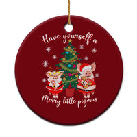 Have Yourself A Merry Little Pigmas Ceramic Ornament Christmas Pig Lover Farm Life - Wonder Print Shop
