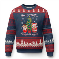 Have Yourself A Merry Little Pigmas Ugly Christmas Sweater Xmas Pig Lover Farm Life - Wonder Print Shop