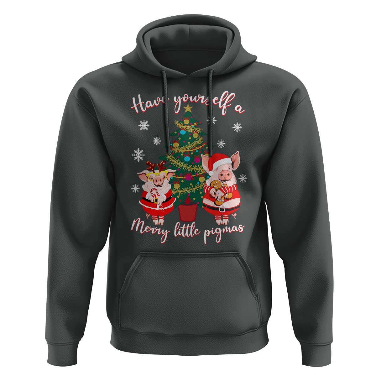 Have Yourself A Merry Little Pigmas Hoodie Christmas Pig Lover Farm Life - Wonder Print Shop