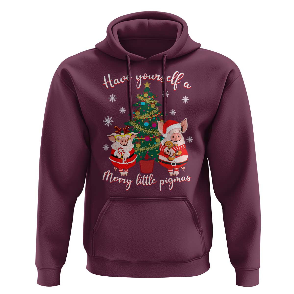 Have Yourself A Merry Little Pigmas Hoodie Christmas Pig Lover Farm Life - Wonder Print Shop