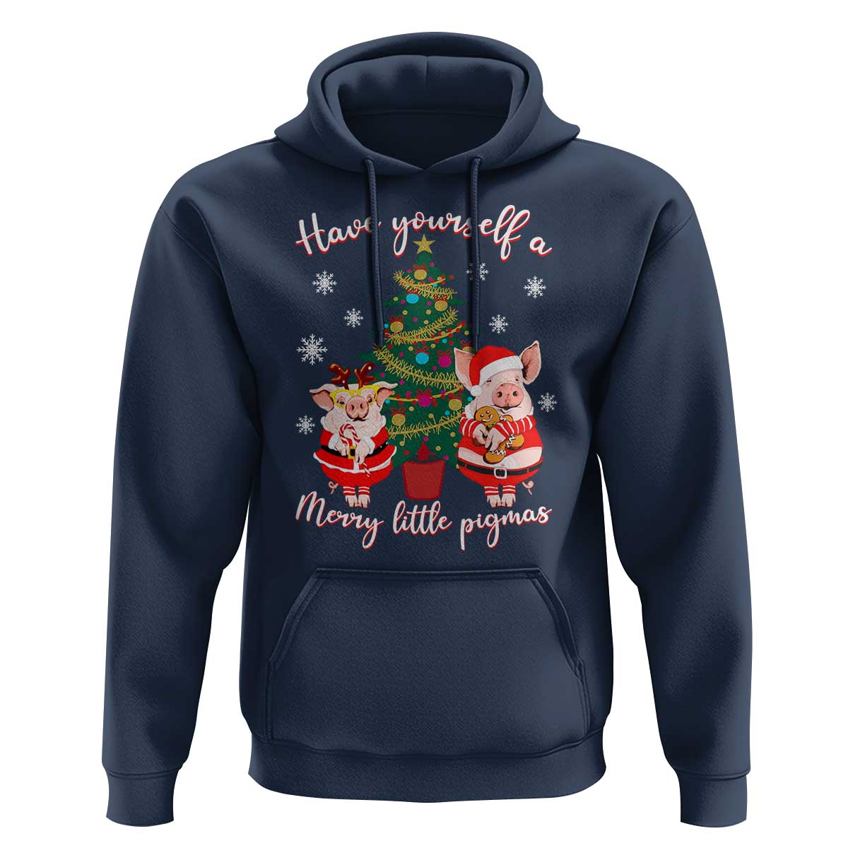 Have Yourself A Merry Little Pigmas Hoodie Christmas Pig Lover Farm Life - Wonder Print Shop