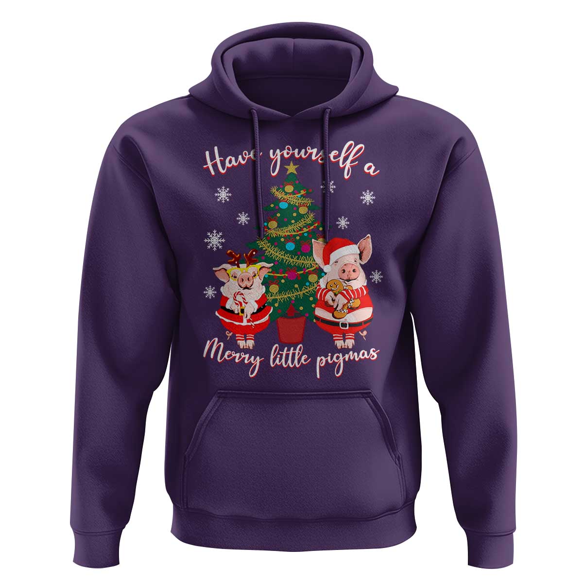 Have Yourself A Merry Little Pigmas Hoodie Christmas Pig Lover Farm Life - Wonder Print Shop