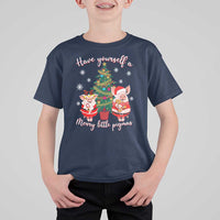 Have Yourself A Merry Little Pigmas T Shirt For Kid Christmas Pig Lover Farm Life - Wonder Print Shop