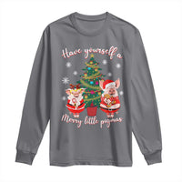 Have Yourself A Merry Little Pigmas Long Sleeve Shirt Christmas Pig Lover Farm Life - Wonder Print Shop