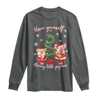 Have Yourself A Merry Little Pigmas Long Sleeve Shirt Christmas Pig Lover Farm Life - Wonder Print Shop