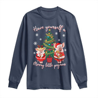 Have Yourself A Merry Little Pigmas Long Sleeve Shirt Christmas Pig Lover Farm Life - Wonder Print Shop