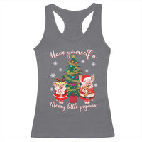 Have Yourself A Merry Little Pigmas Racerback Tank Top Christmas Pig Lover Farm Life - Wonder Print Shop