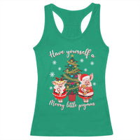 Have Yourself A Merry Little Pigmas Racerback Tank Top Christmas Pig Lover Farm Life - Wonder Print Shop