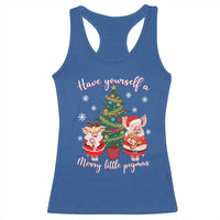 Have Yourself A Merry Little Pigmas Racerback Tank Top Christmas Pig Lover Farm Life - Wonder Print Shop
