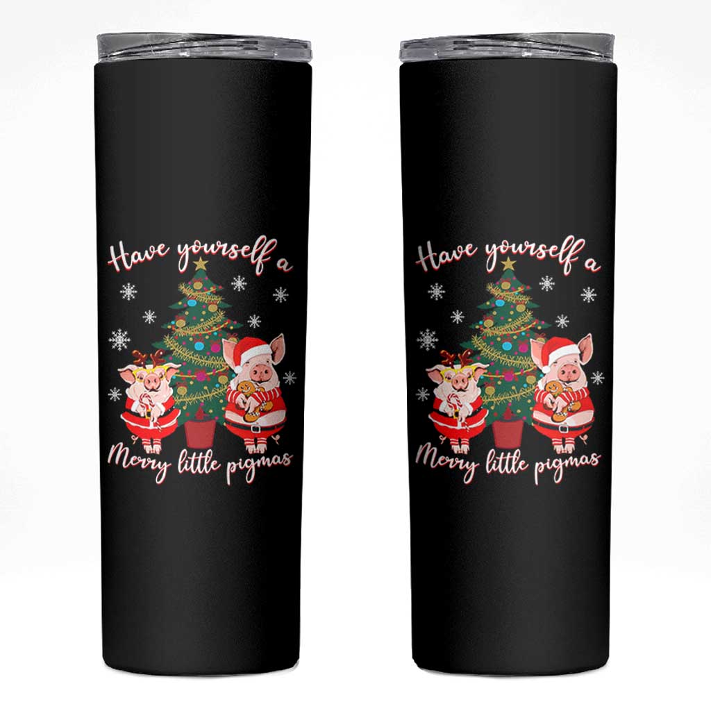 Have Yourself A Merry Little Pigmas Skinny Tumbler Christmas Pig Lover Farm Life - Wonder Print Shop